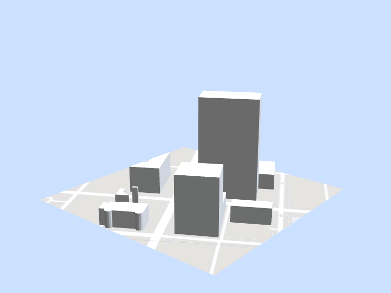Scale architectural model of Detroit Metro Convention & Visitors Bureau