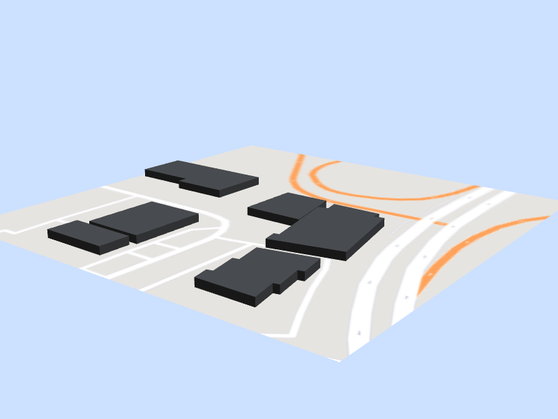 Scale architectural model of Flightdeck Flight Simulation Center