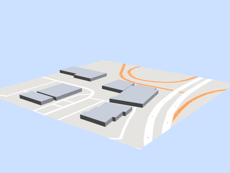 Scale architectural model of Flightdeck Flight Simulation Center