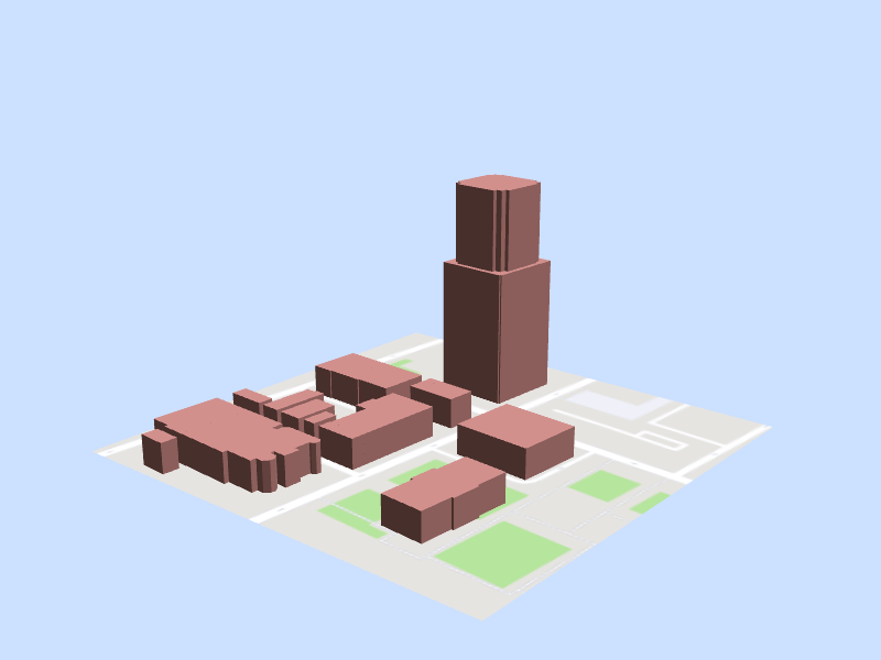 Scale architectural model of Greensboro