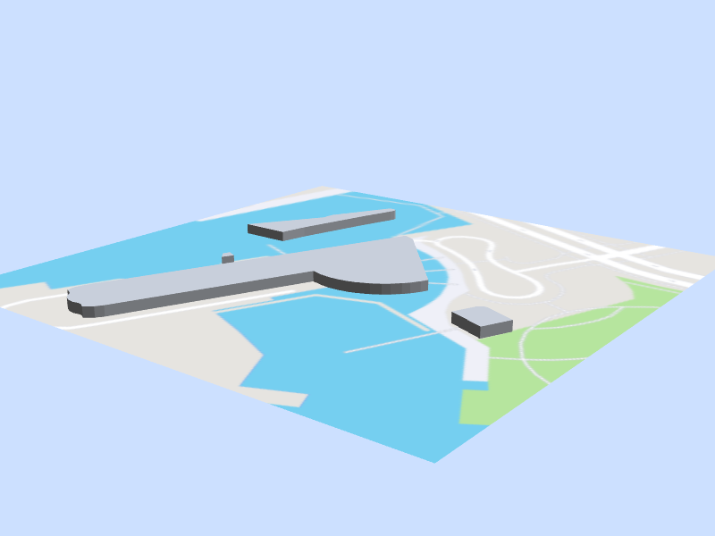 Scale architectural model of Hampton Roads Naval Museum