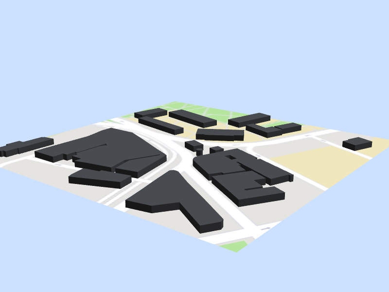 Scale architectural model of Harvard Square