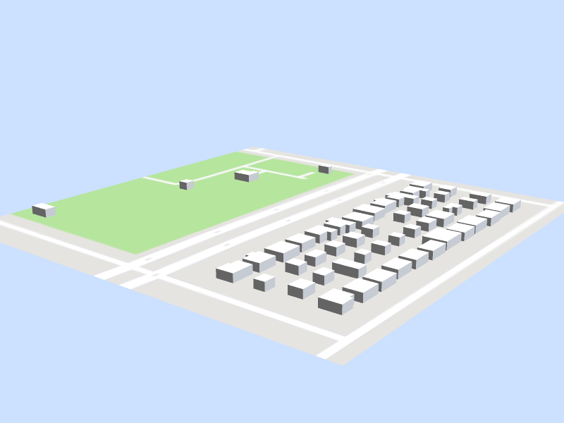 Scale architectural model of Jastro Park
