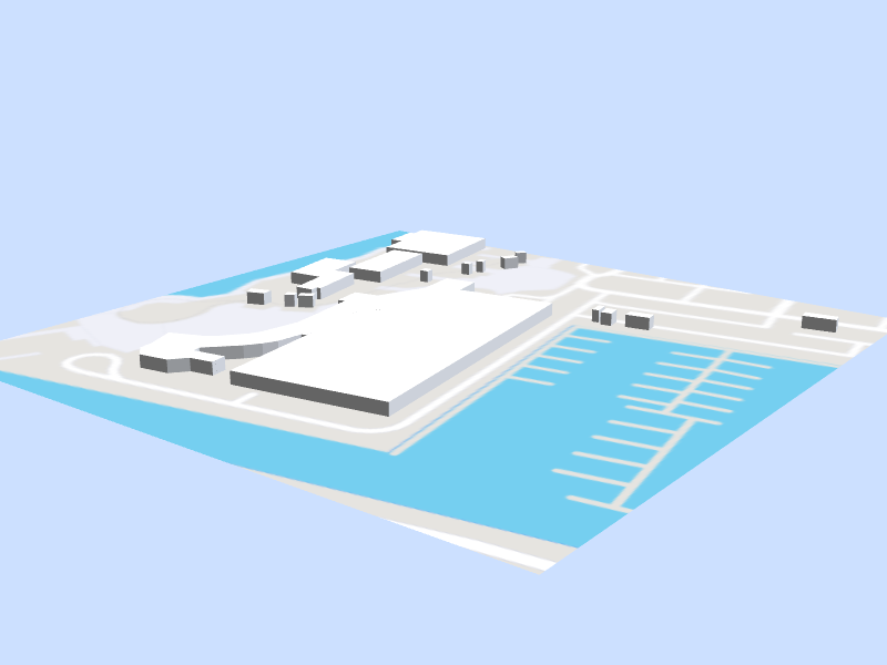 Scale architectural model of Kemah Boardwalk
