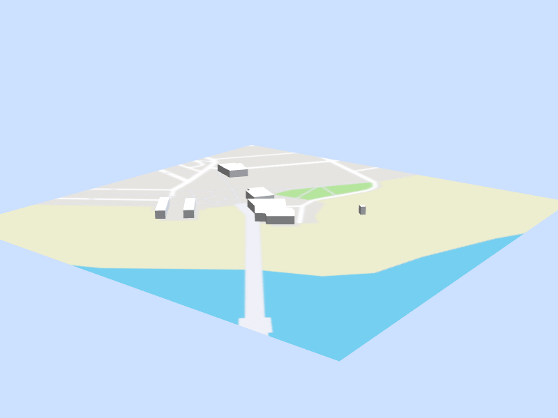 Scale architectural model of Newport Beach Pier