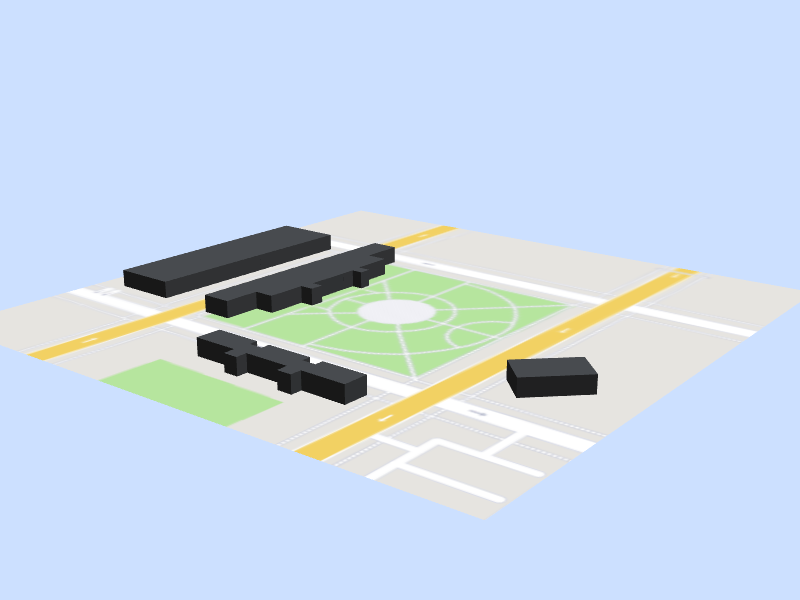 Scale architectural model of Union Square Park